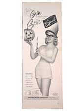 1950's vintage Spun-lo bra and girdle print ad, sexy, unique retro art picture