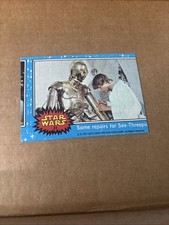 RARE - 1977 Topps Star Wars Some Repairs for See-Threepio #27 Miscut Error Card picture