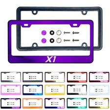 new Laser Etched Stainless Steel License Frame Silicone Guard for BMW  x1 picture