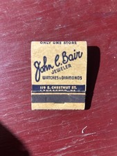 Vintage John L. Bair jeweler matchbook picture