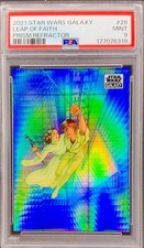 2021 Topps Chrome Star Wars Galaxy #28 LEAP OF FAITH Prism Refractor /75 PSA 9 picture