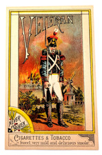 1880s Kinney Veteran Tobacco Cigarettes Victorian Military Advertising picture