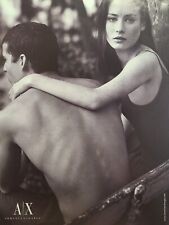 Armani Exchange Models Young Couple Outdoors Vintage Print Ad 1999 picture