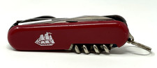 70's Vintage OLD SPICE Tall Ship SWISS Army Scout Red Pocket Knife 9-Tools picture