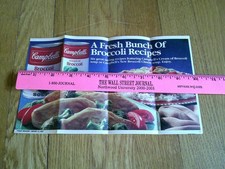Vtg Campbell's Soup Recipes Newspaper/Parade Magazine Insert 1990's Collectible picture
