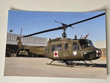 Large Bell UH-1H Huey Army MEDEVAC Red Cross Helicopter 8x12 Evans Photo picture