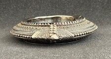 19th Century India Silver Metal Very Ornate Slave Anklet Bracelet Catchall Dish picture