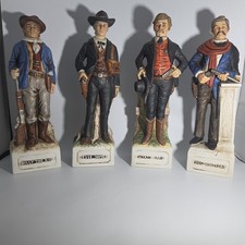 Vintage McCormick Whiskey Decanters Billy Kid Jesse James Wyatt Earp Doc... picture