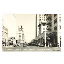 Hotel Adams Central North RPPC Postcard 1940s Phoenix Arizona Street Photo A3155 picture