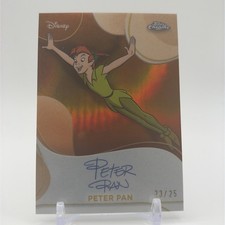 Peter Pan FACSIMILE AUTOGRAPH ORANGE REFRACTOR 23/25 2025 Topps Chrome Disney picture