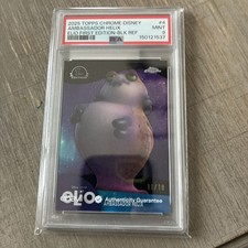 Topps Chrome Disney Elio Ambassador Helix EL-4 Black Refractor PSA 9 /10 Pop 1 picture