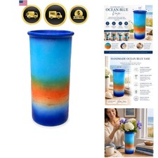 Handmade  Ocean Blue VASE - 9