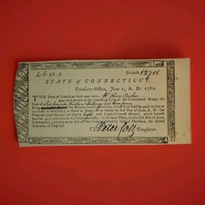 1782 Revolutionary War Connecticut Pay Certificate Oliver Barker Peter Colt... picture
