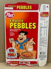 Post Fruity Pebbles Cereal Box 1986 Win Your Own Pool Offer picture