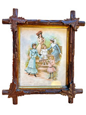 Antique 1902 Delineator Pretty Midsummer Frocks Fashion Print Wood Frame picture