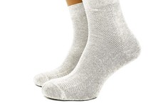 FlaxSox Men’s Quick-Dry Mesh Linen Socks Pack of 3 Size 11–13 Breathable picture