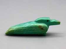 Small Signed Turquoise Zuni Raven Fetish by Unknown Carver picture