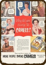1953 CAMEL Vintage Look DECORATIVE METAL SIGN CHARLTON HESTON  EVA GABOR  ALAN L picture