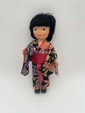 Vintage 1960s Walt Disney It's A Small World Press-Lips Doll Japan Kimono picture