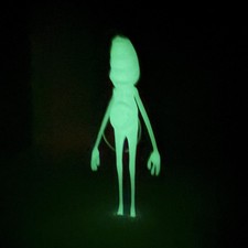 Realistic Marcus the Worm Unique Glow in the Dark Keychain 3-1/2 Inches Tall PLA picture