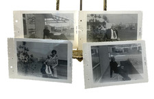 Vintage 1954 American Dad Henry Elderly Man Lot 4 Photos 3.25x5 B&W Gelatin Orig picture