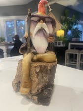 VTG Wizard Smoking Pipe Good Fortune Candle On Driftwood Wizard Wax Works 70’s picture