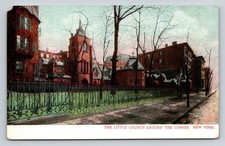 NYC Little Church Around the Corner Bosselman Hand-Tinted Postcard 1907-1915 picture