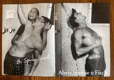 Abercrombie & Fitch 1997 2 pg Mag Ad Shirtless Male Model A Spring Break picture