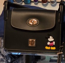 Disney Dooney & and Bourke Mickey Mouse Pinky Crossbody Bag Purse Black picture