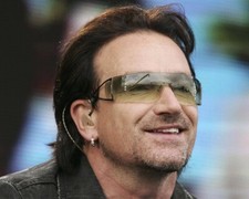 Bono U2 front man wears wrap around sunglasses 24x30 inch large poster picture