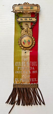 Antique 1905 El PasoTX Mexican Mutualista Ribbon SBM Sociedad Beneficencia Mutua picture