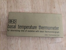 Vintage 1964 Brand New In Box- Basal Thermometer In Original Box picture