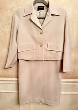 Akris Wool Crepe Sheath Dress Crop Jacket