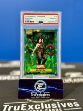 2024 TOPPS CHROME MARVEL ELEKTRA SAPPHIRE ED #79 GREEN PSA 10 picture