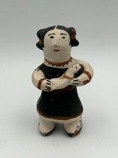 Vintage Cochiti Pueblo Pottery Singing Mother & Baby Figurine Native American picture
