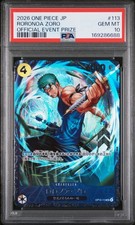 2026 ONE PIECE JAPANESE PROMOS OFFICIAL EVENT PRIZE #113 RORONOA ZORO PSA 10 picture