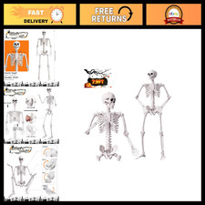 Giant 7.9FT Halloween Skeleton - Oversized Human Decor for Outdoor Display picture