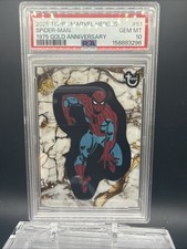 2025 TOPPS MARVEL COMIC BOOK HEROES 1975 GOLD ANNIVERSARY #51 SPIDER-MAN PSA 10 picture