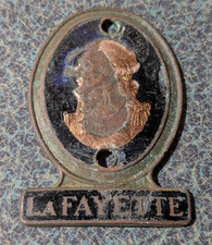VTG Metal Nash Lafayette Radiator Badge Enamel Emblem Badge Decal Logo Gas & Oil picture
