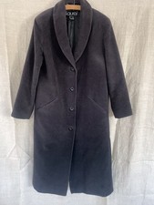 Genny Laurel Escada Wool Buttoned Coat Long Soft black vintage size 34 picture
