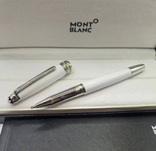 Montblanc Meisterstück 163 Solitaire Tribute Rollerball Pen White New Box Luxury picture