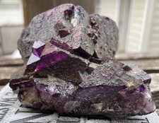 Black Purple Fluorite Sphalerite Cube Crystal Cluster 1 Lb Natural Specimen TN picture