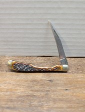 Vintage Queen Cutlery 20 Texas Toothpick Pocket Knife Jigged Bone Crown Q Stamp picture