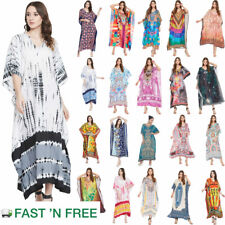 Women Boho Kaftan Kimono Maxi Dress Beach Holiday Plus Size Loose Long Sundress picture