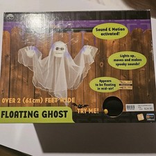 Vintage Gemmy Halloween Floating Ghost Animated with 3 separate bars  picture