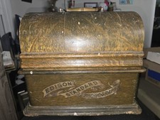 Antique Edison Standard Model B Cylinder Phonograph c1905-1907 Oak Case w/Crank  picture