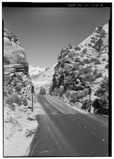 Zion Utah 1930s Zion-Mount Carmel Highway Cut Approach Bridge Road Tunnel picture