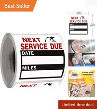 100 Oil Change Reminder Stickers - 2x2 Inch Service Labels for Easy Maintenance picture