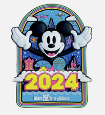 2024 Disney Parks Disney World WDW Mickey Mouse 4 Parks Magnet New Refrigerator picture
