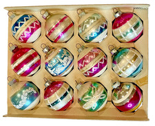 Lot of 12 Vintage Shiny Brite Christmas Ornaments Made in USA 2